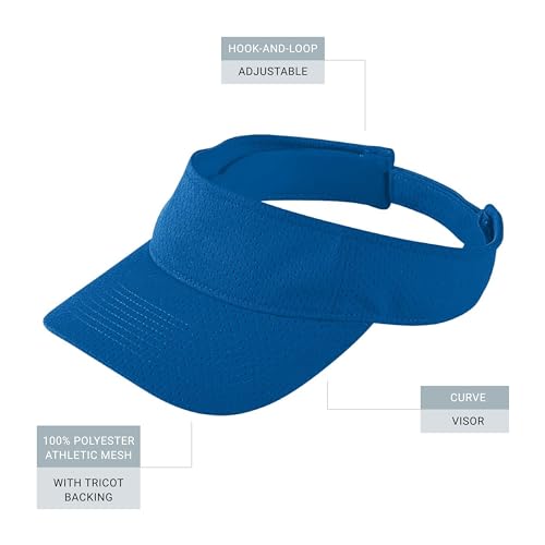 Augusta Sportswear Women's Athletic Mesh Visor - Stylish Sun Hat for Golf, Running, and Outdoor Activities - color: Royal