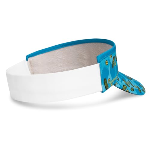 Headsweats Unisex Adult Lightweight Performance Running Sun Visor - color: Blue/Dill With It