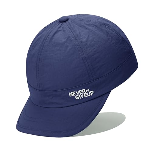 Clakllie Quick Dry Short Brim Cap for Men Lightweight 6 Panel Baseball Cap Golf Dad Hats Women's Running Trucker Hat - color: Cdus-bssq2505-navy Blue