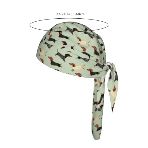 Adjustable Cycling Cap, Quick Dry Sports Bandana Skull Cap Helmet Liner - color: Funny Dachshunds Dogs