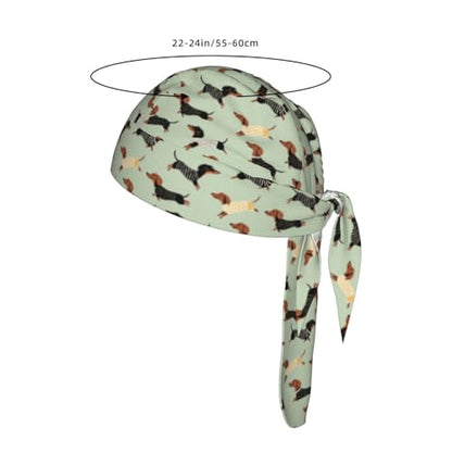 Adjustable Cycling Cap, Quick Dry Sports Bandana Skull Cap Helmet Liner - color: Funny Dachshunds Dogs