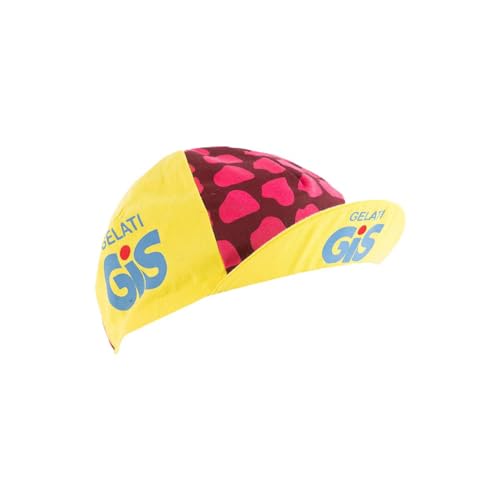 Retro Prestige Team Cycling Caps Classic L’Eroica Made in Italy - color: Gis Gelati Yellow, size: One Size
