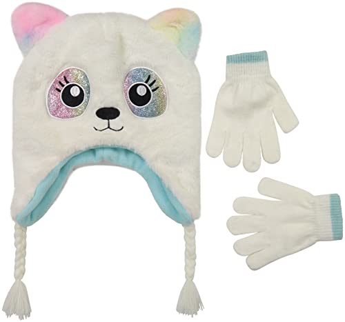 Toddler Winter Hat and Gloves Set for Ages 4-7 or Boys & Girls Winter Hat & Toddler Mittens Ages 2-4 - color: Multicolor Bear - Gloves, size: 4-7 Years