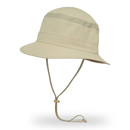 Sunday Afternoons Solar Bucket Hat UPF 50+ Outdoor Hat - color: Cream, size: X-Large