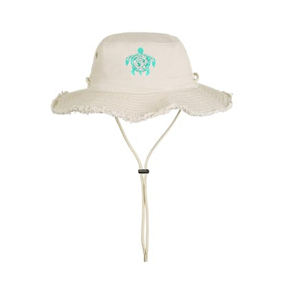 Bucket Hats Sun Hat UV Protection Packable Fishing Hats for Women Lightweight Hiking Hat - color: Sea Turtle