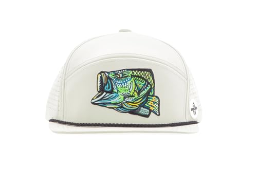 Bajío Fishing Hat - Performance, Corduroy and Twill Trucker Snapback - color: Bass Head - White - Performance