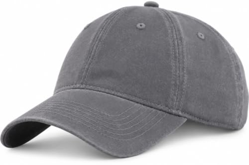 Vintage Washed Cotton Baseball Caps Men Women Adjustable Unstructured Low Profile Dad Hat - color: 1p-grey