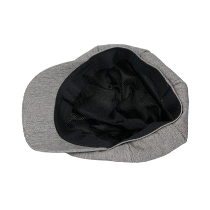 ililily Washed Cotton Newsboy Cabbie Cap Corduroy Duck Bill Flat Hunting Hat - color: Herringbone Light Grey