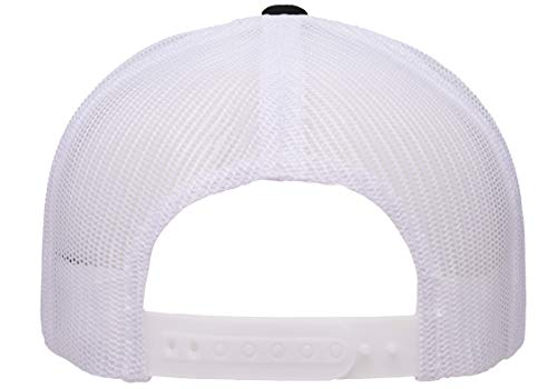 Yupoong Men's Yp Classics 5-Panel Retro Trucker Cap-2-tone - color: Black/White