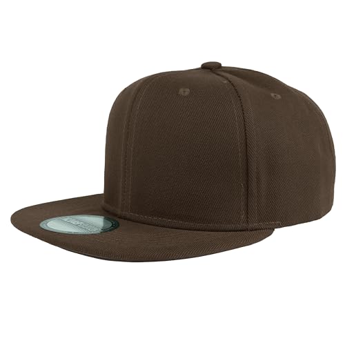 Gelante Plain Blank Flat Brim Adjustable Snapback Baseball Caps LOT 6 Pack - color: Coffee