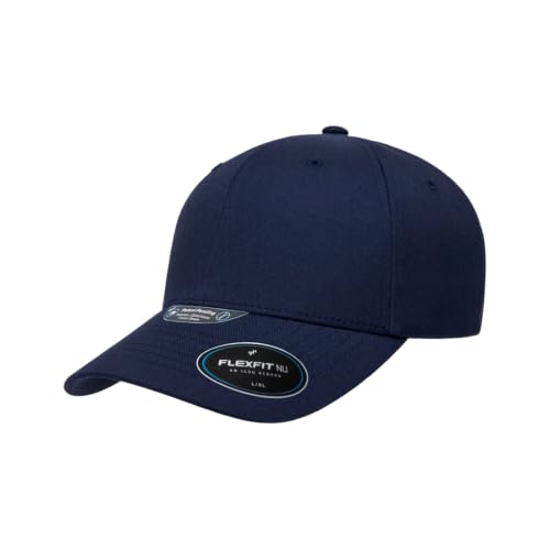 Flexfit NU Tri-Layer Athletic Fitted Baseball Cap with Seam-Sealed Taping - color: Navy, size: Large-X-Large