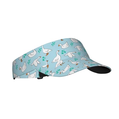 Unisex Adjustable Sports Sun Visor - color: Floral Goose