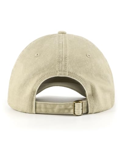 Zylioo XXL Baseball Cap for Big Heads Men Women, Washed Denim Dad Hat - color: Beige, size: Large