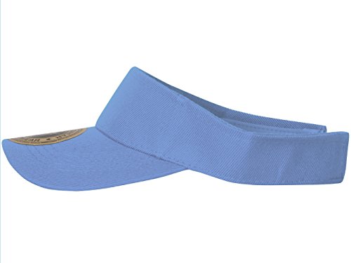 TOP HEADWEAR Solid Adjustable Blank Visor - color: Sky Blue