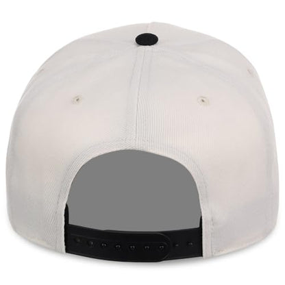 Lids Blank Hook Shot A-Frame Adjustable Snapback Hat – Breathable Mesh & Lightweight | Curved Bill | One Size Fits Most - color: Ivory/Black