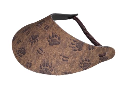Women's Beautiful Designs Lightweight Packable Foam Visor for Sun Protection and Outdoor Activities - color: Brown Paws