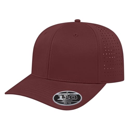 Cap America i8533 Flexfit 110 Performance 6-Panel Adjustable Snapback Cap - color: Maroon