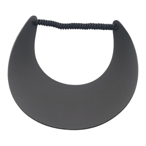MG Women's Cotton Solid String Sun Visor Hat - color: Black