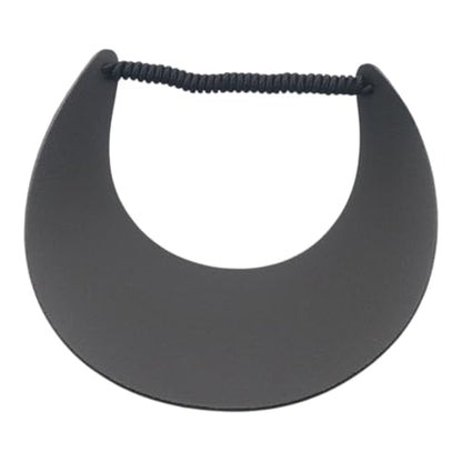 MG Women's Cotton Solid String Sun Visor Hat - color: Black
