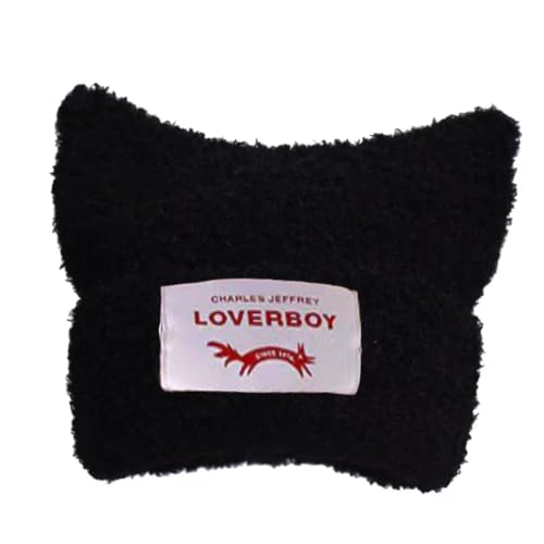 Knitted Beanie Hat Cute Rabbit Long Ears Fun Caps Fluffy Winter Warm Knitted Rabbit Hats Outdoor Slotty Cap - color: Blackr
