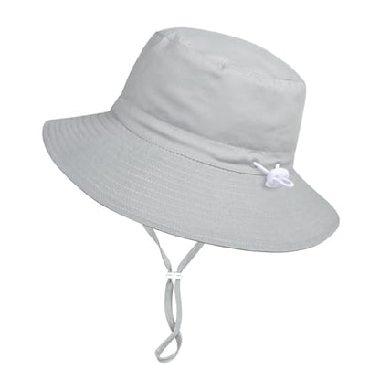 Women Wide Brimmed Sun Hat,Summer Foldable Beach Bucket Hat with UV Protection for Women Young Girls - color: Gray