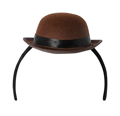 Rubies Distressed Brown Mini-Derby Hat for Adults, Women's No Size
