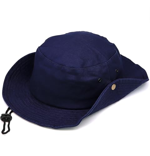 Antourage Bucket Hat Unisex Hiking Outdoor Fishing Hunting Safari Packable UV Protection Multiuse Boonie Hat - color: 09.navy, size: Large