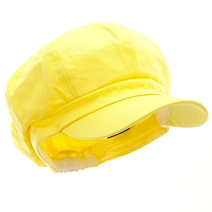 e4Hats.com Cotton Elastic Newsboy Cap - color: Yellow, size: Medium-Large