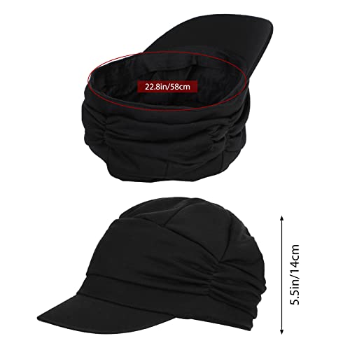 Geyoga 3 Pcs Newsboy Hats for Women with Brim