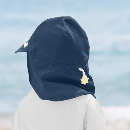 Green Sprouts Unisex-Baby Flap Sun Protection Swim HatHat - color: Navy, size: 2-4T