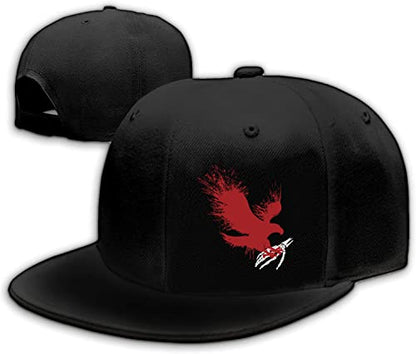 Horror Skull Hat Snapback Hat for Men Women Black Adjustable Classic Adult Baseball Cap Flat Bill Hip Hop Cap - color: Eagle