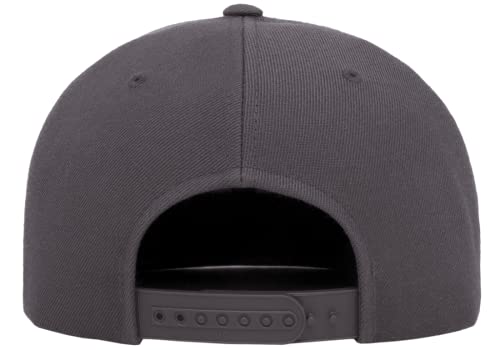 Mrlahat 6089 Yupoong Yp by Flexfit 6-Panel Structured Flat Visor Classic Snapback Cap with Black Bandana - color: Dark Grey