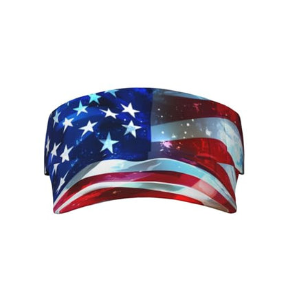 United States 250th Anniversary Hat America Patriotic Visor Caps for Women Men Adjustable Sun Hat - color: American Flag 4