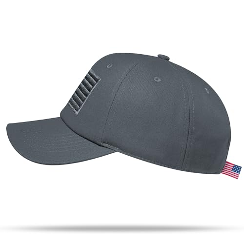 American Flag Hat, Adjustable Fit USA Baseball Cap for Men Women, Dad Hats, Outdoor Ball Caps for Casual Wear - color: Dark Gray