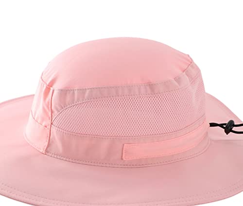 Connectyle Toddler Kids Sun Hat UPF 50+ UV Protection - Boys & Girls Wide Brim Bucket Hats for Outdoor Summer, Ages 2-6 - color: Pink, size: 4-6 Years