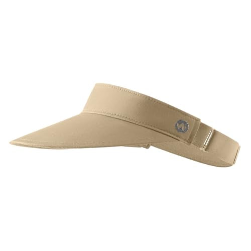 WANDER Running Sun Visor Hat Wide Brim UPF 50+ Mesh Cap for Women - color: Khaki