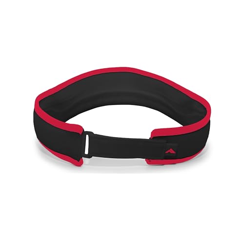 Pacific Headwear Unisex Adult Pacific Headwear Lite Allsport Active Visor - color: Black/Red