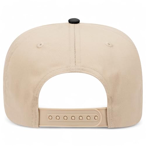 Dad Gang Vintage Trucker Hat | Classic Retro Hat for Dads | Premium Snapback Hat for Men - color: Black/Khaki