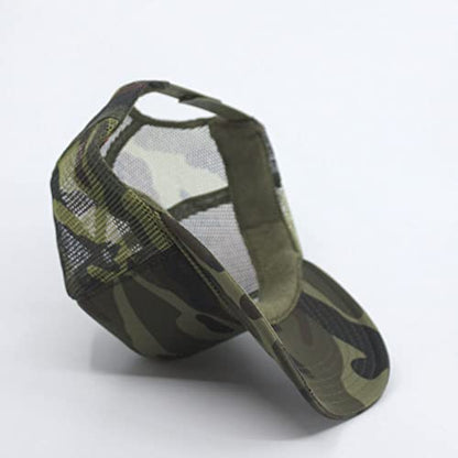 High Crown Foam Mesh Camouflage Tri-Color Oak Leaves Trucker Hat Baseball Cap - color: Camo/Camo/Camo