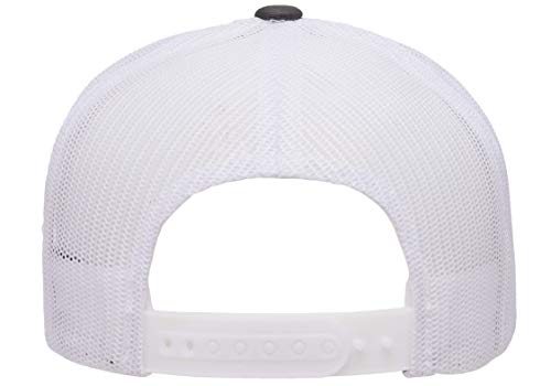Yupoong Men's Yp Classics 5-Panel Retro Trucker Cap-2-tone - color: Charcoal/White
