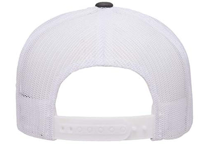 Yupoong Men's Yp Classics 5-Panel Retro Trucker Cap-2-tone - color: Charcoal/White