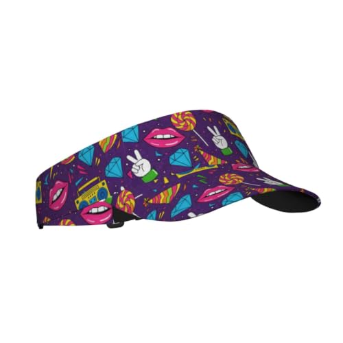 Leopard Print Sunscreen Visor Cap Adjustable Empty Top Athletic Beach Hat - color: 12