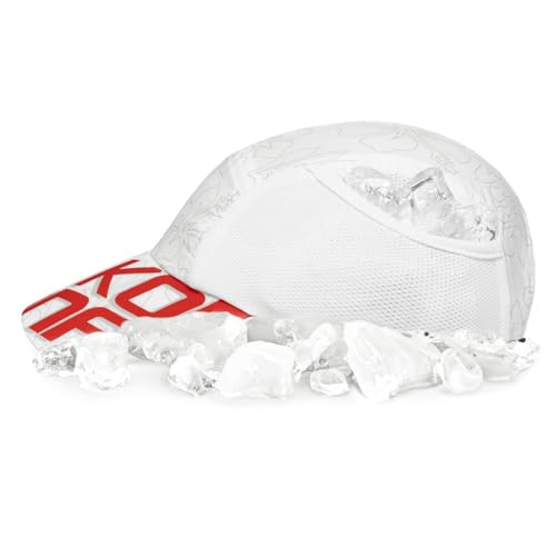 Headsweats Performance Ice Hat - color: White/Red Kona