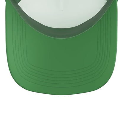 Idaho Trucker Hat with Adjustable Mesh Back - color: Kelly Green/White