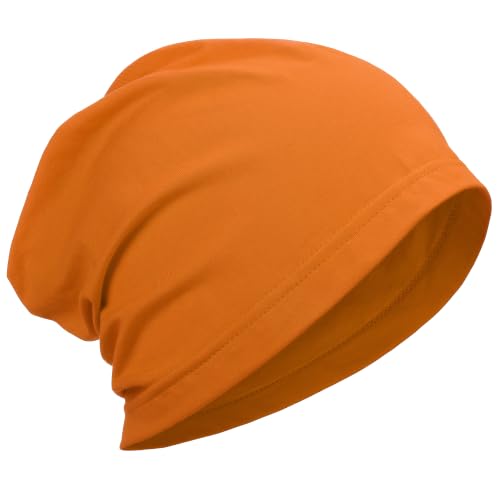 ROYBENS 100% Cotton Thin Slouchy Beanie Hat Women Men Lightweight Chemo Cap - color: 1pcs-brown