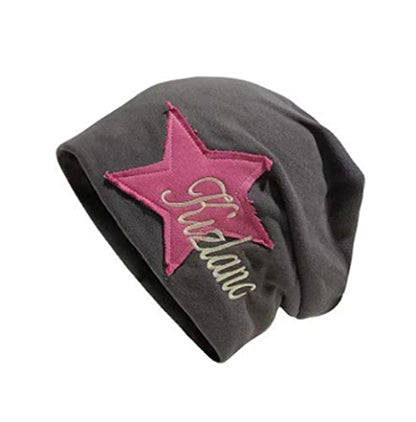 Y2K Slouch Hat Star Beanie Hat Grunge Accessories Winter Warm Cap Retro Design Knit Beanie for Women Men - color: Dark Grey