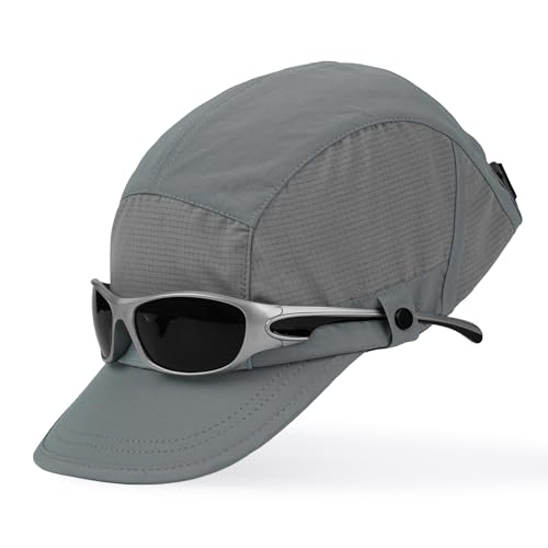 CLAPE Snapback 5 Panel Hat for Men Flat Bill Funny Trucker Hats Running - color: Wbqsg1-gray