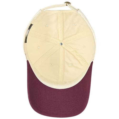 E BY ELIDAN Two Tone Dad Hat, Low Profile Baseball Cap - color: Stone Burgundy