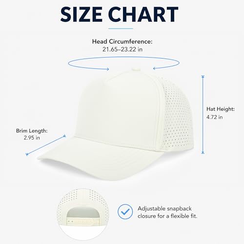 5 Panel Baseball Cap Quick Dry Mesh Snapback Hat for Women Men - color: Navy+khaki+offwhite