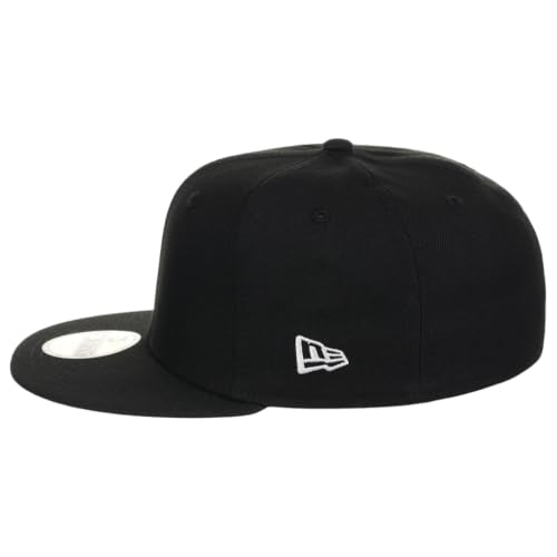 New Era Blank Custom 59FIFTY Fitted Flat Bill Cap - color: Black/Grey Uv, size: One Size